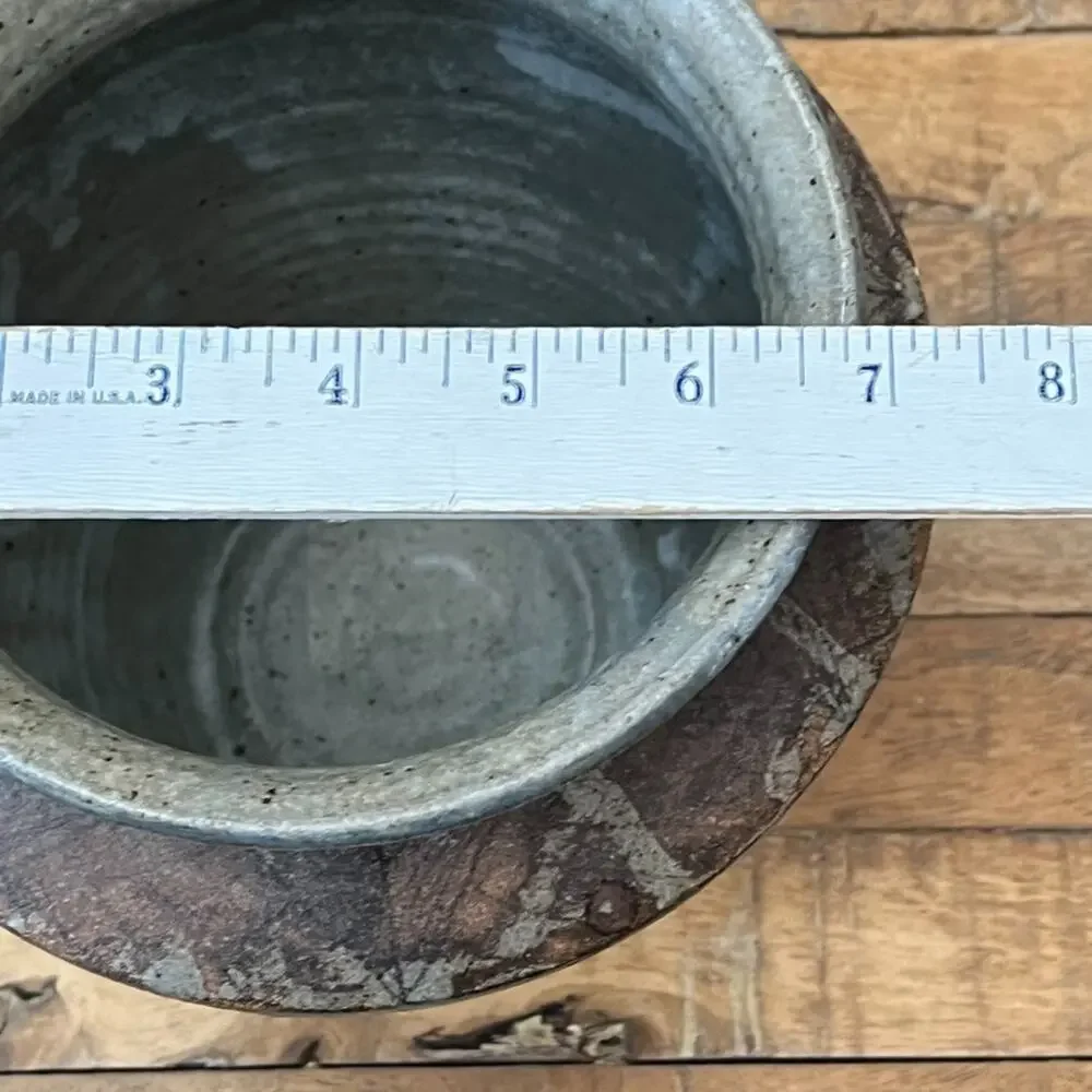 Vintage Handmade Pottery Stoneware Vase 8.5